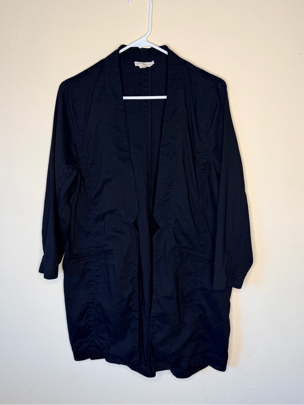 Eileen Fisher Open-Front Black Blazer Jacket